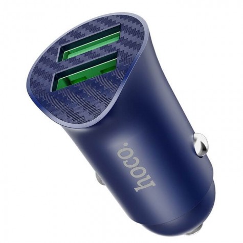 Hoco Z39 Car Charger Blue
