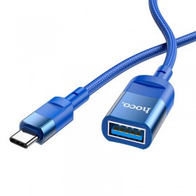Hoco Type C to USB female Cable Blue U107  