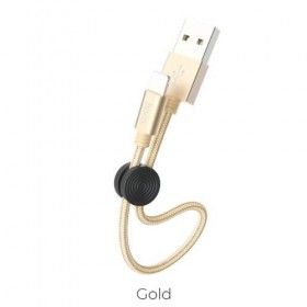Hoco X35m Lightning Cable 25cm gold 2.4A
