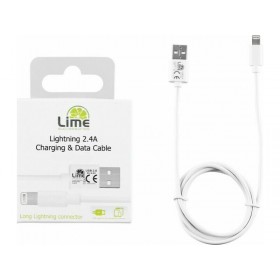 Lime Lightning to Usb Cable 1m white 2.4A