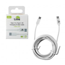Lime Usb Type C Cable 2m white 4A