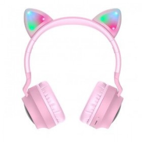 Hoco W27 Cat Ear Wireless Pink Headphones
