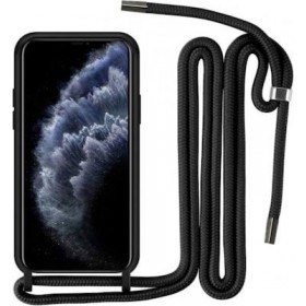 Samsung A51 silicone case black with strap