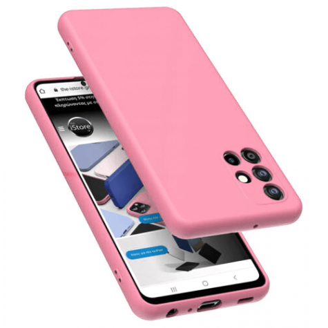 Samsung A51 silicone case pink