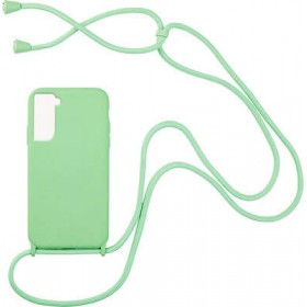 Samsung S22 silicone case green with strap