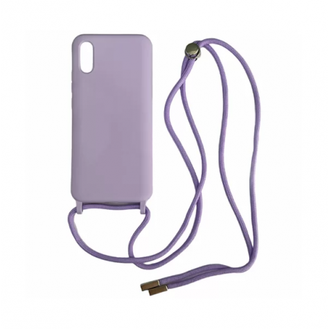 Xiaomi RedMi 9A silicone case violet with strap