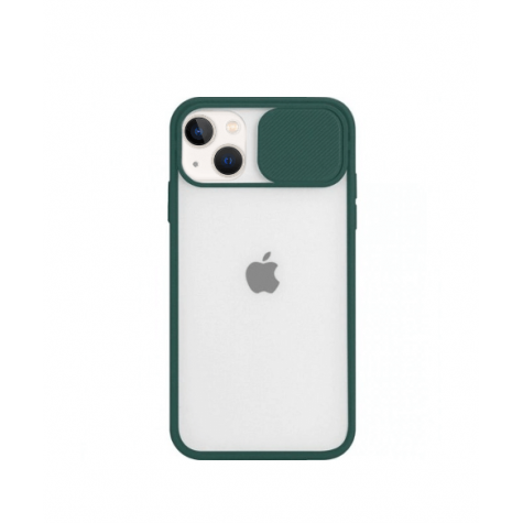 iPhone 13 case with camera cover green
