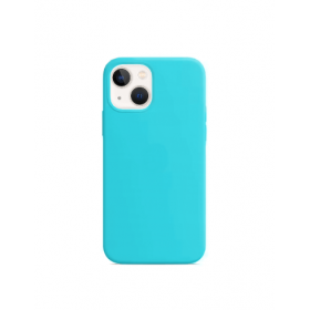 iPhone 13 silicone case cyan