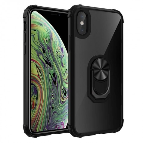 iPhone XS max case with ring holder black