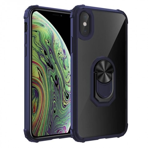 iPhone XS max case with ring holder blue