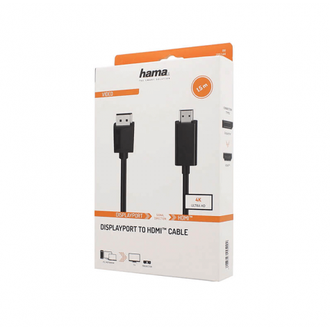 Hama Video Cable DisplayPort to HDMI (male to male)