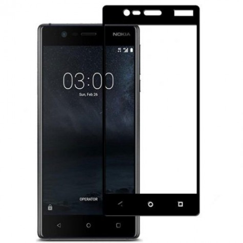 Nokia 3 5,0'' Black Fullface Tempered Glass 9H Προστασία Οθόνης