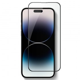 iPhone 14 Pro Max Black Fullface Tempered Glass 9H Προστασία Οθόνης