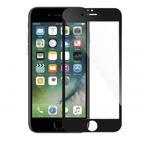 iPhone 7/8/SE 2020 Black Fullface Tempered Glass 9H Προστασία Οθόνης