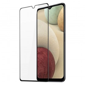 Samsung A12 A125 Black Fullface Tempered Glass 9H Προστασία Οθόνης