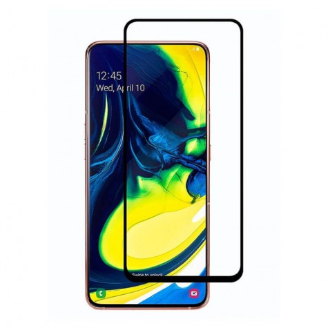 Samsung A80 A805 2019 Black Fullface Tempered Glass 9H Προστασία Οθόνης